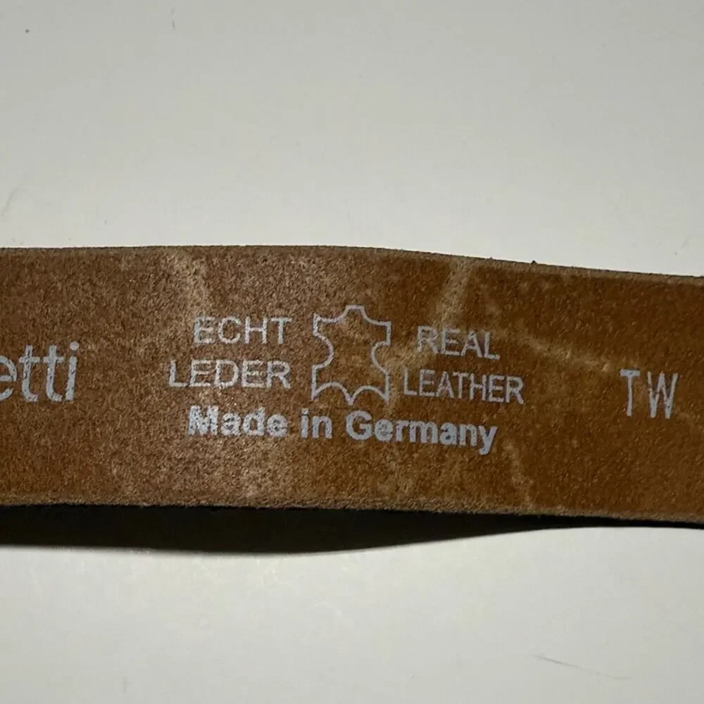 Vanzetti Reptile Patterned Leather Belt Gold Buckle